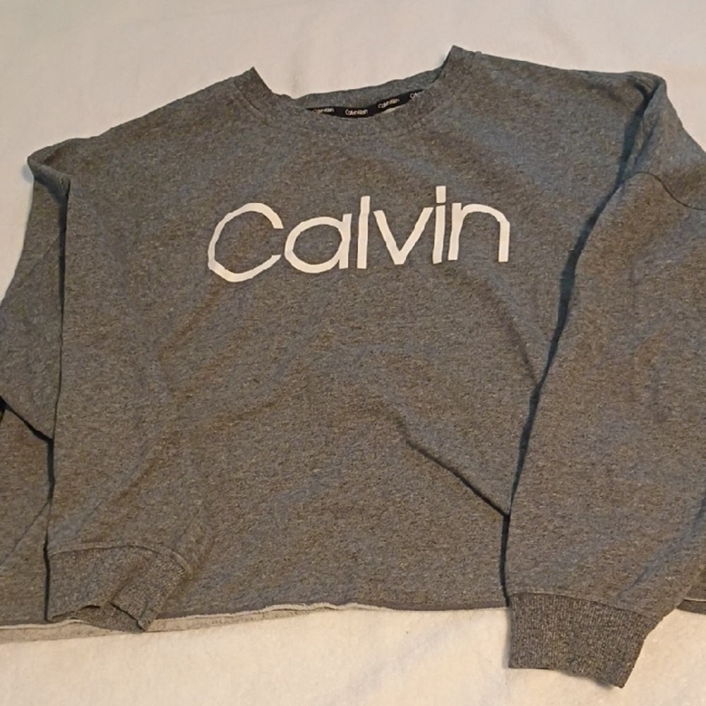 Calvin Klein Performance Heather Gray Crew Neck Sweater